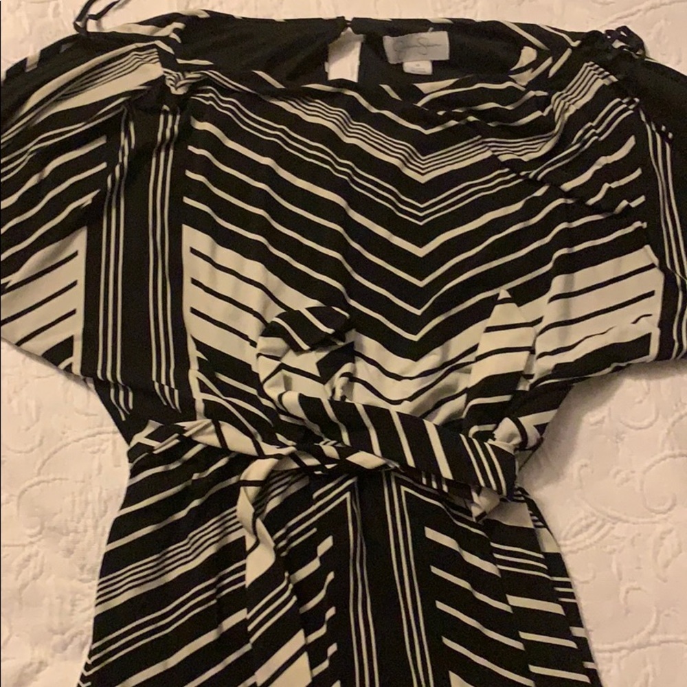 White and black dress size medium